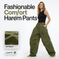 ⏳50% OFF⏰Voluminous Lantern Trousers – Pleated, Drawstring Waist, Pockets 🍁