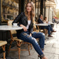 Women's Leopard Patch Ripped Skinny Jeans