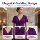 👗 50% OFF NOW! 🌸 Elegant V-Neck Twist Front Dress with Pockets