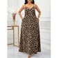 Casual V-Neck Animal Print Long Summer Beach Dress