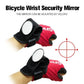 Bicycle wrist safety rear-view mirror