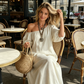 Women's One-Shoulder Puff Sleeve Maxi Dress