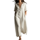 ⏳50% OFF!👗Women’s Elegant Cotton Linen Short Sleeve Lapel Dress – Breezy, Chic & Comfortable ✨