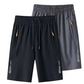 Men's Quick-Dry Athletic Shorts with Zipper Pockets