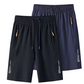 Men's Quick-Dry Athletic Shorts with Zipper Pockets