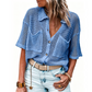 👚 LIMITED-TIME 50% OFF! ✨ Short Sleeve Knit Button Shirt – Breathable Weave, Relaxed Fit, Summer Layer ☀️