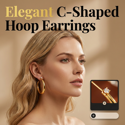 💫Women's Chic Tapered Hoop Earrings