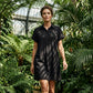 Casual Short Sleeve Button Pocket Dress