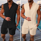 Men's Summer Sleeveless Top & Shorts 2-Piece Set