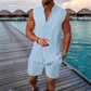 Men's Summer Sleeveless Top & Shorts 2-Piece Set