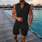 Men's Summer Sleeveless Top & Shorts 2-Piece Set