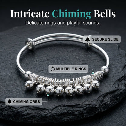 ⏳Buy 1 Get 1 Free⏰Adjustable Silver Bell Charm Bangle Bracelet