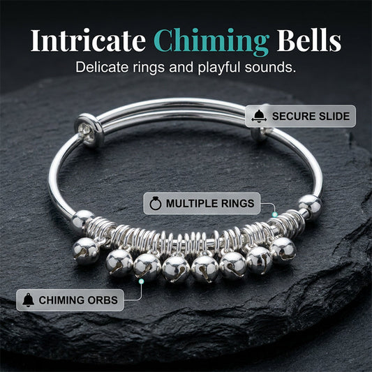 ⏳Buy 1 Get 1 Free⏰Adjustable Silver Bell Charm Bangle Bracelet