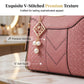 👜50% OFF!✨Women's V-Stitched Satchel – Gold Hardware, Multi-Compartment, Top-Handle 🌸