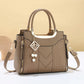 👜50% OFF!✨Women's V-Stitched Satchel – Gold Hardware, Multi-Compartment, Top-Handle 🌸