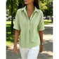 Women's Casual Striped Short-Sleeve Shirt