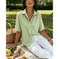 Women's Casual Striped Short-Sleeve Shirt