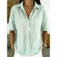 Women's Casual Striped Short-Sleeve Shirt