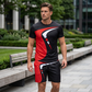 Men's Graphic Print T-Shirt & Shorts Set