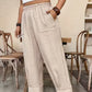 👖50% OFF!✨Women’s Cuffed Ankle Pants – Relaxed Fit, Elastic Waist, Solid Colors💛
