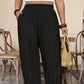 👖50% OFF!✨Women’s Cuffed Ankle Pants – Relaxed Fit, Elastic Waist, Solid Colors💛