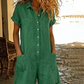 👗50% OFF! ✨ Women’s Short Sleeve Romper – Button-Down, Comfortable Fit, Casual Style 🌿