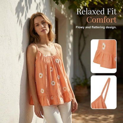 🌼Women's Daisy Print Spaghetti Strap Camisole