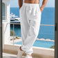 Men's Casual Linen Blend Drawstring Pants