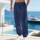 Men's Casual Linen Blend Drawstring Pants