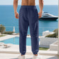 Men's Casual Linen Blend Drawstring Pants