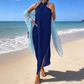 👗50% OFF!✨Halter Neck Asymmetrical Dress – Flowy, Loose Fit, Modern Hem 💃