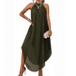 👗50% OFF!✨Halter Neck Asymmetrical Dress – Flowy, Loose Fit, Modern Hem 💃