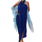 👗50% OFF!✨Halter Neck Asymmetrical Dress – Flowy, Loose Fit, Modern Hem 💃
