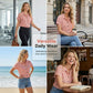 Women's Casual Striped Button-Down T-Shirt
