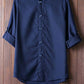 Men's Casual Linen Mandarin Collar Shirt