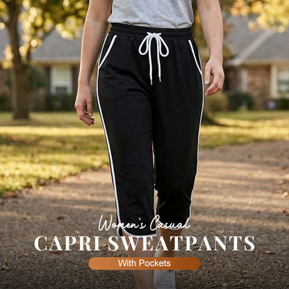 Women's Casual Capri Sweatpants with Pockets