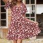 Women Floral Print V-Neck Dress