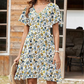 Women Floral Print V-Neck Dress