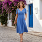 👗Women’s V-Neck Short Sleeve Long Dresses💙