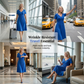 👗Women’s V-Neck Short Sleeve Long Dresses💙