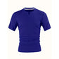 Men's Slim Fit V-Neck Short-Sleeve Shirt