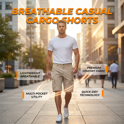 Men's Stylish Workwear Zip-Up Shorts