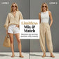 Women's Summer Slouchy Loose Fit Pants Set with Batwing Sleeves