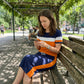 Women's Color Block T-Shirt & Long Skirt Set