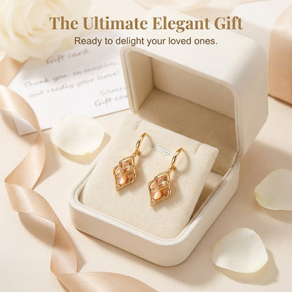 ✨Buy 1 Get 1 Free✨Elegant Leaf Cat's Eye Drop Earrings