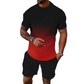 🔥Men's Gradient Print Shirt and Shorts Set