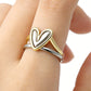 Two-Tone Layered Heart Ring