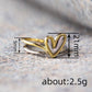 Two-Tone Layered Heart Ring