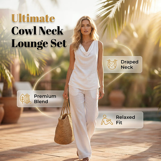 Elegant Cowl Neck Lounge Set