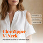 Women's Linen Blend Cold Shoulder Two-Piece Set